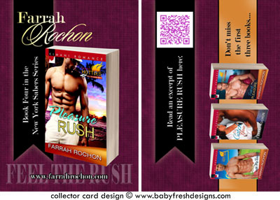 PLEASURE RUSH collector card design