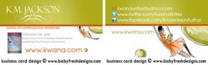 K.M. Jackson business card design